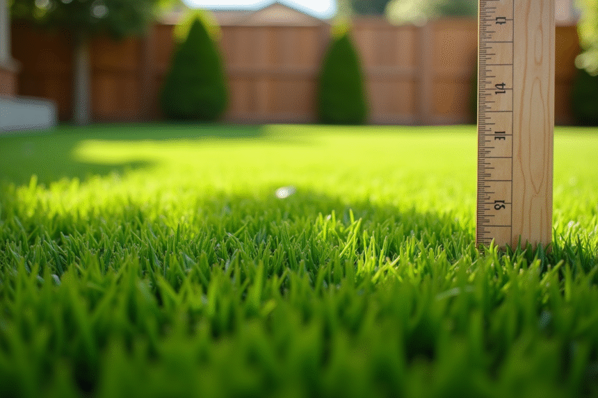 Zoom sur un gazon artificiel bien entretenu en jardin