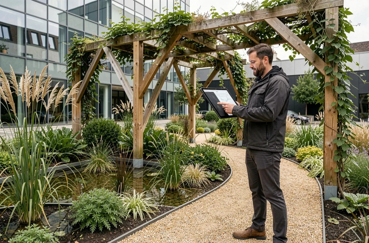 Architecte paysagiste de Green Architecte Paysagiste présentant un jardin urbain écologique contemporain à Paris